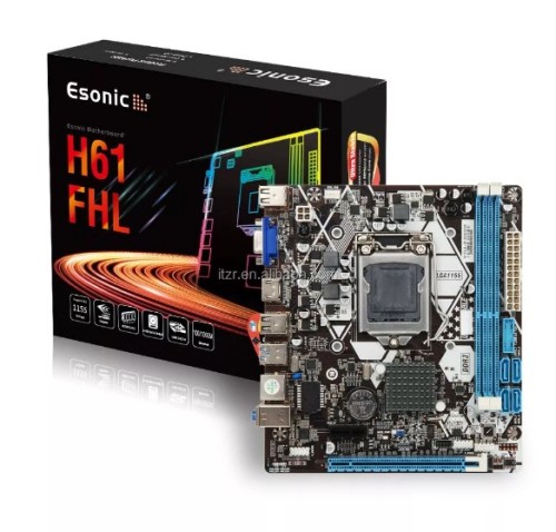 Esonic Motherboard H61 For Core 2nd/3th Generation I3/i5/i7 Processor